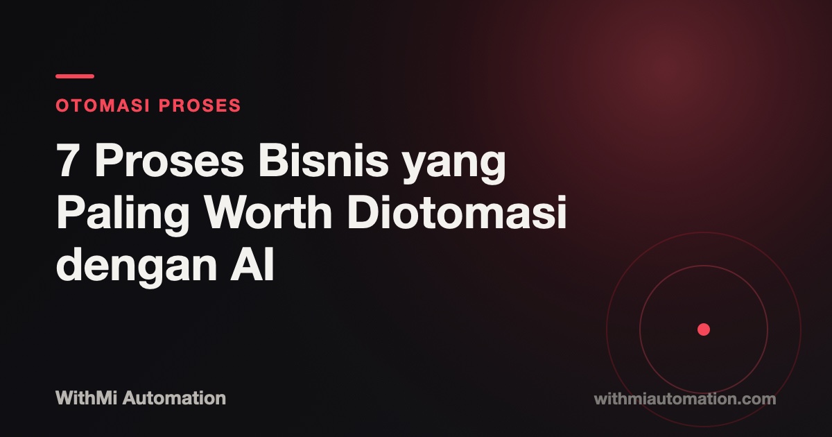 7 Proses Bisnis yang Paling Worth Diotomasi dengan AI